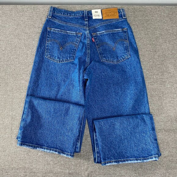 Levi's Premium Ribcage Straight Ankle Jeans Women's 26 Blue Distressed Big E NWT - Picture 7 of 16